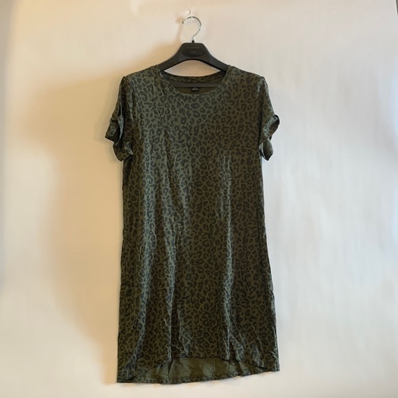 Sanctuary twisted-shirt dress sage and black size  XL - Picture 2 of 10